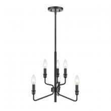 ELK Home 81518/3+3 - Saginaw 18&#39;&#39; Wide 6-Light Chandelier - Matte Black