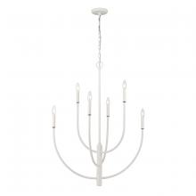 ELK Home 82017/6 - Continuance 30&#39;&#39; Wide 6-Light Chandelier - White Coral