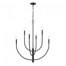 ELK Home 82027/6 - Continuance 30&#39;&#39; Wide 6-Light Chandelier - Charcoal