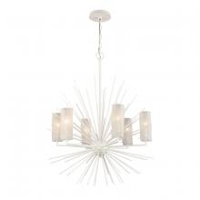 ELK Home 82087/6 - Sea Urchin 27&#39;&#39; Wide 6-Light Chandelier - White Coral