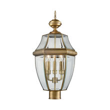 ELK Home 8603EP/89 - Thomas - Ashford 13&#39;&#39; High 3-Light Outdoor Post Light - Antique Brass