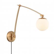 ELK Home 89675/1 - Caroline 19&#39;&#39; High 1-Light Swingarm Sconce - Brushed Gold