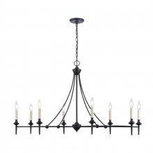 ELK Home 89698/8 - Solomon 42&#39;&#39; Wide 8-Light Linear Chandelier - Matte Black