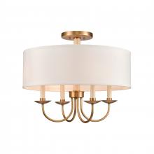 ELK Home 89714/4 - Neville 20&#39;&#39; Wide 4-Light Semi Flush Mount - Natural Brass