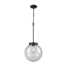 ELK Home CN129041 - Thomas - Beckett 12&#39;&#39; Wide 1-Light Mini Pendant - Oil Rubbed Bronze with Clear Glass