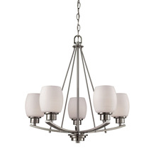 ELK Home CN170522 - Thomas - Casual Mission 22&#39;&#39; Wide 5-Light Chandelier - Brushed Nickel