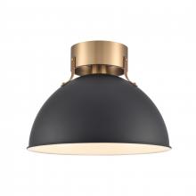 ELK Home EC89714/1 - Zayne 12&#39;&#39; Wide 1-Light Semi Flush - Matte Black