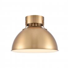 ELK Home EC89744/1 - Zayne 12&#39;&#39; Wide 1-Light Semi Flush - Brushed Gold