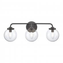 ELK Home EC89934/3 - Fairbanks 22.75&#39;&#39; Wide 3-Light Vanity Light - Matte Black and Clear