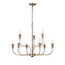 ELK Home H0019-9618 - Inga 29&#39;&#39; Wide 9-Light Chandelier - Brass